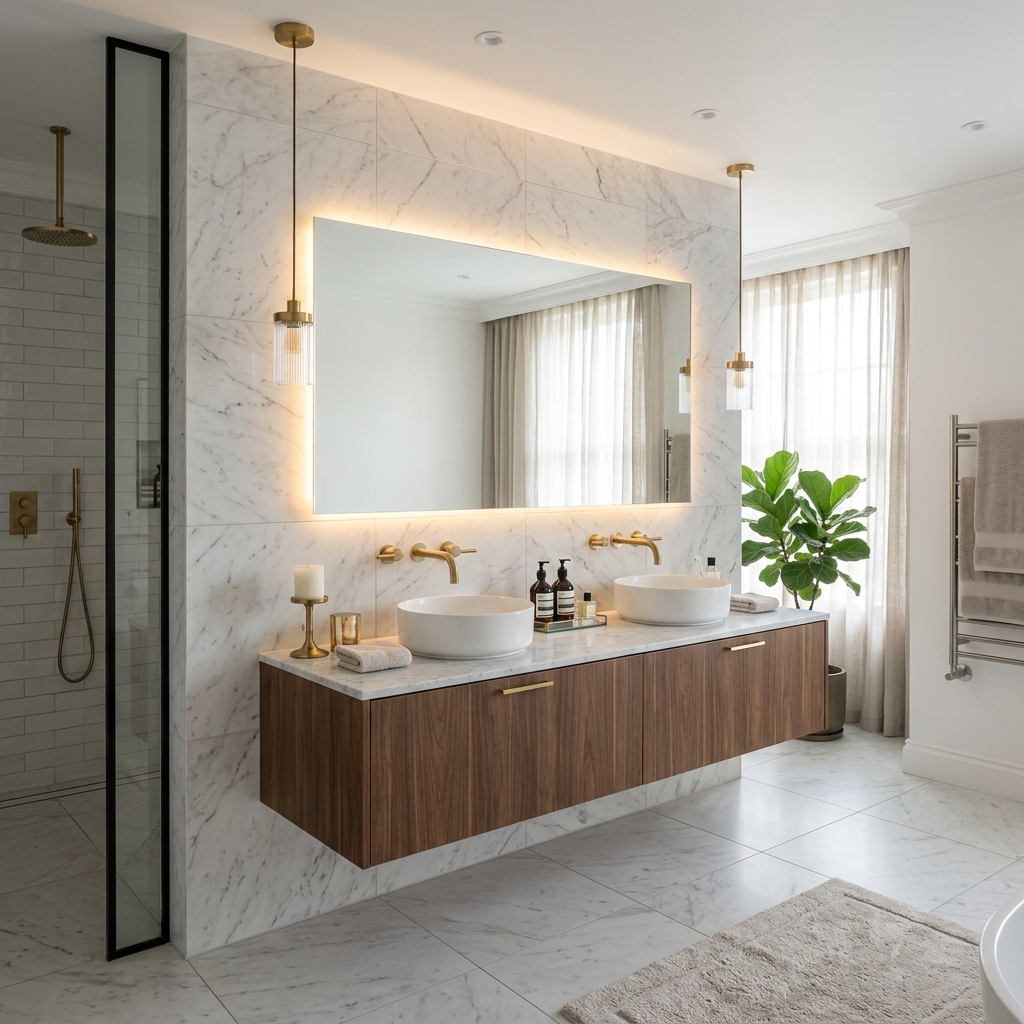Modern double vanity